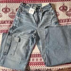 New, never worn with tags.  American Eagle Outfitters wide leg jeans.